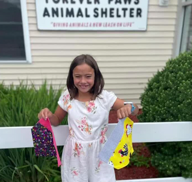 11-Year-Old Sews Bandanas To Help Get Shelter Pets Adopted
