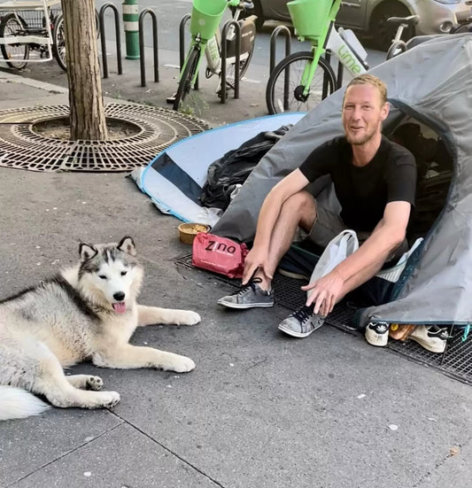 Man and Dog Build Special Relationship During Hard Times