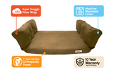 Medium Large Cordura SUV Barker Bed Callout: Super Snuggly Pillow Wings, Machine Washable Cover, 3" Shock Absorbing Orthopedic, 10 Year Warranty against flattening