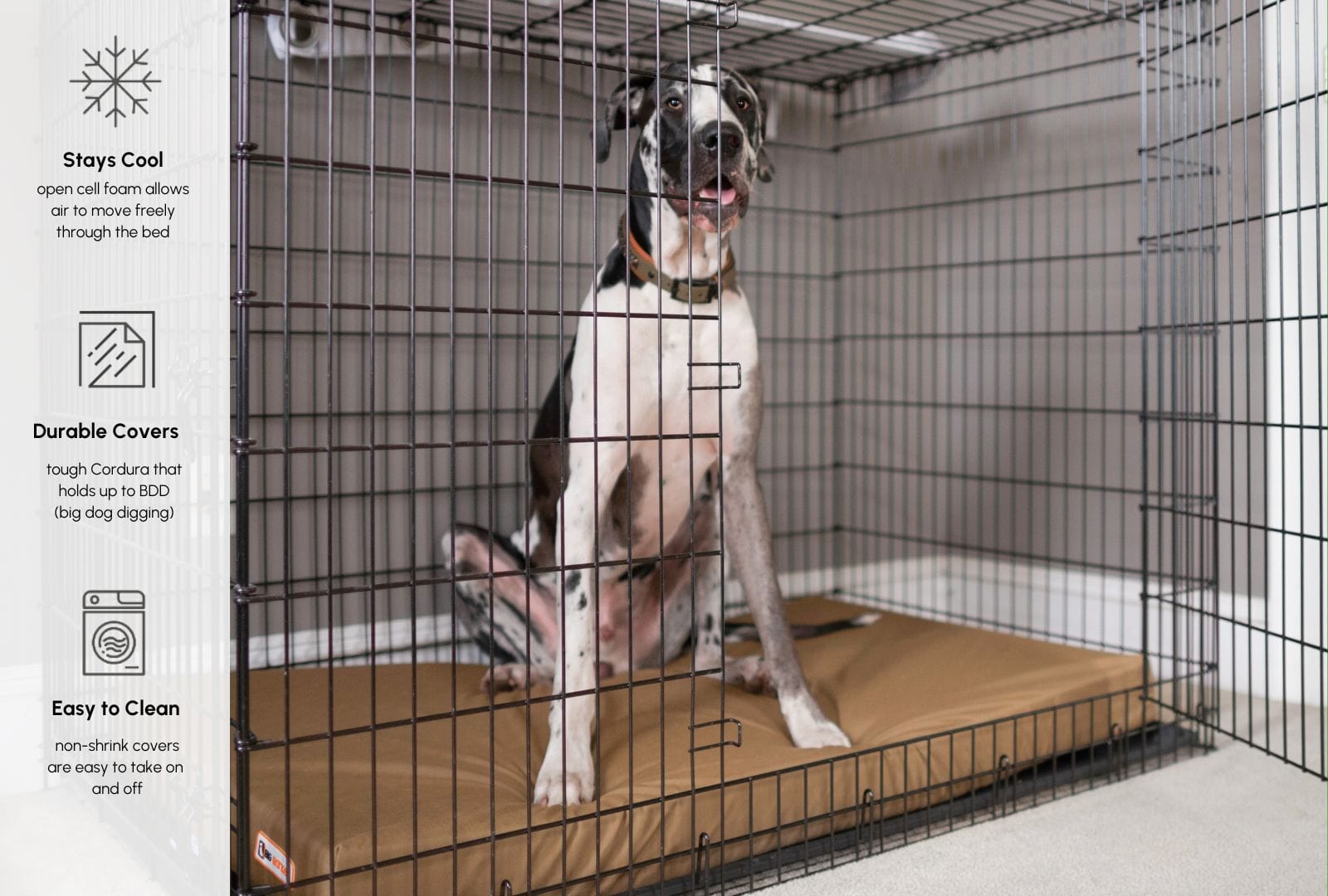 Comfortable Orthopedic Dog Crate Bed photo